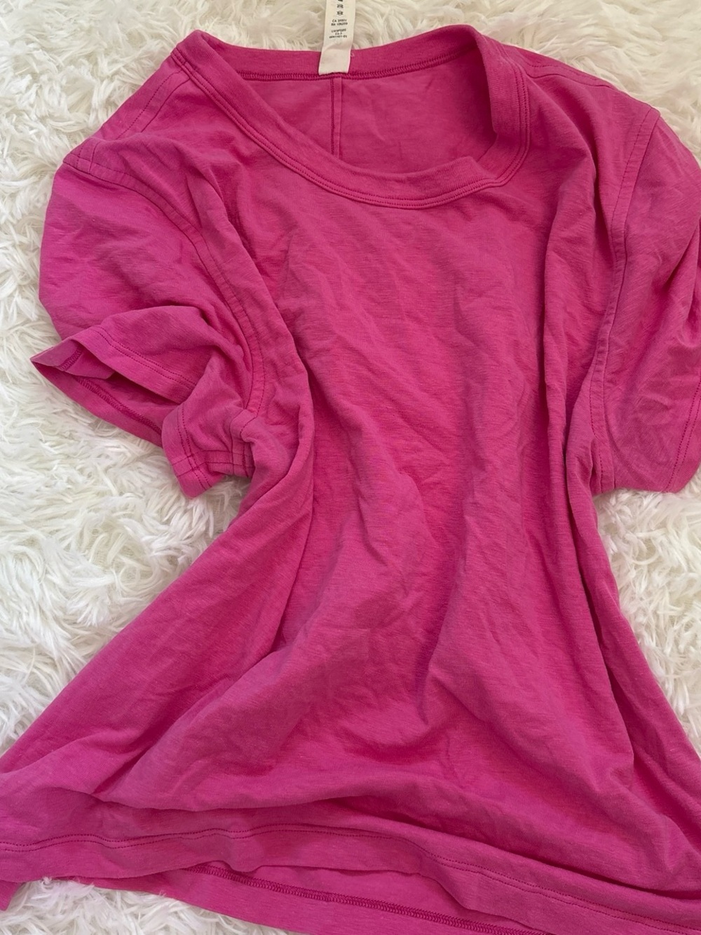 lululemon athletica Short Sleeve Crew Tee in Hot Pink